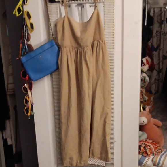 Dresses & Skirts - 💜 3/$15💜Casual Khaki Women's Maxi Sundress w Pockets & Tie Straps, Small💜